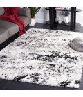 Safavieh Lindsay Shag Grey / Black Ivory LNS556 5 ft. 3 in. X 7 ft. 6 in. Rectangle Rug