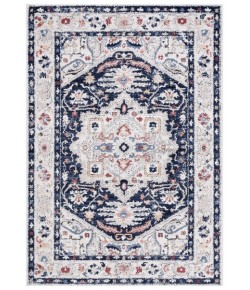 Safavieh Luna Beige / Navy LUN100 5 ft. 3 in. X 7 ft. 6 in. Rectangle Rug