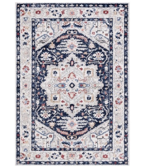 Safavieh Luna Beige / Navy LUN100 5 ft. 3 in. X 7 ft. 6 in. Rectangle Rug