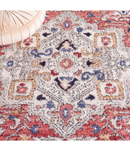 Safavieh Luna Beige / Rust LUN100 2 ft. 2 in. X 9 ft. Runner Rug