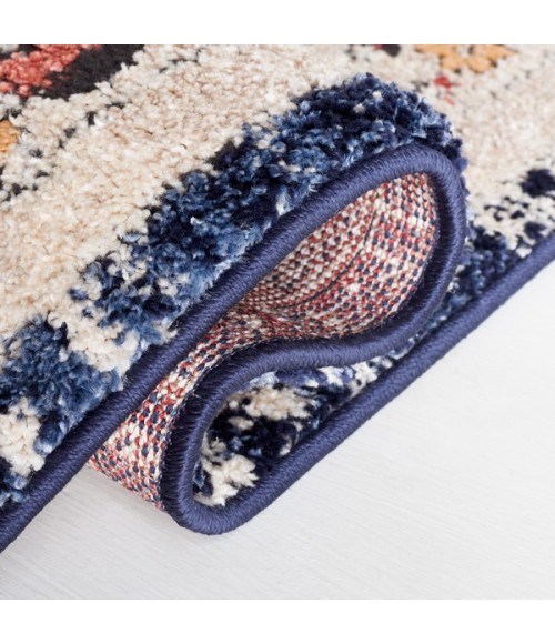 Safavieh Luna Navy / Beige Rug LUN103 5 ft. 3 in. X 7 ft. 6 in. Rectangle - Rugs Town Safavieh Luna Navy / Beige LUN103 5 ft. 3 in. X 7 ft. 6 in. Rectangle Rug