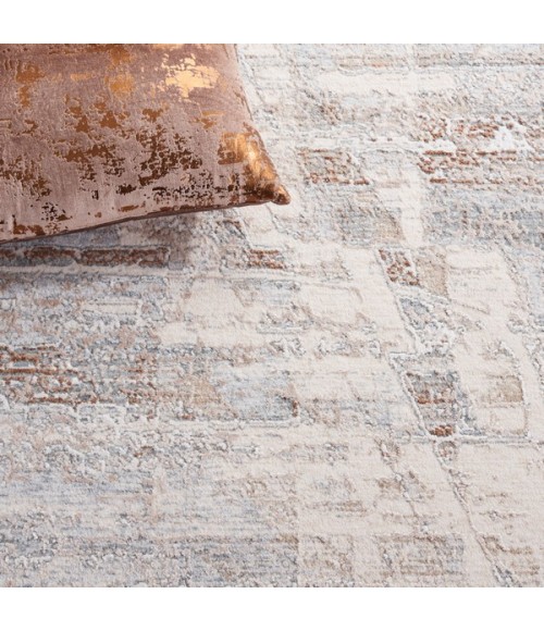Safavieh Marmara Beige / Blue Rust Rug MRM306 6 ft. 7 in. X 6 ft. 7 in. Round - Rugs Town Safavieh Marmara Beige / Blue Rust MRM306 6 ft. 7 in. X 6 ft. 7 in. Round Rug