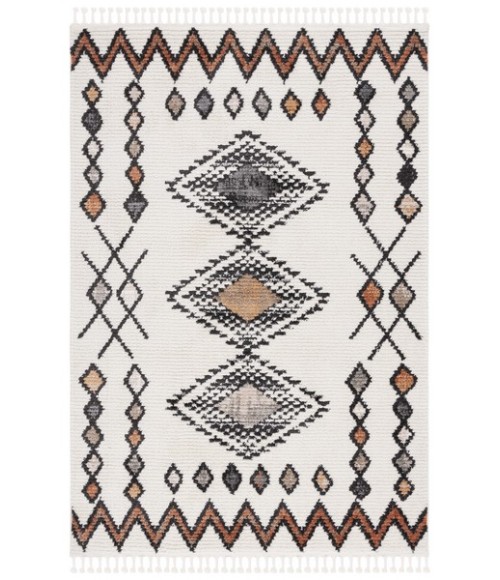 Safavieh Moroccan Tassel Ivory / Orange Rug MRT105 5 ft. 5 in. X 7 ft. 6 in. Rectangle - Rugs Town Safavieh Moroccan Tassel Ivory / Orange MRT105 5 ft. 5 in. X 7 ft. 6 in. Rectangle Rug