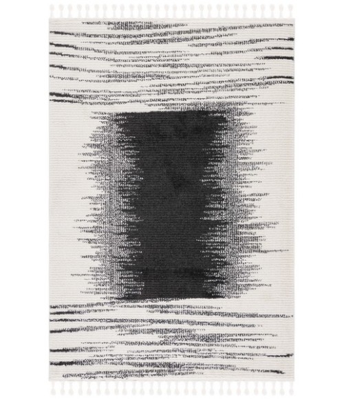 Safavieh Moroccan Tassel Ivory / Black MRT107 5 ft. 5 in. X 7 ft. 6 in. Rectangle Rug