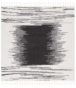 Safavieh Moroccan Tassel Ivory / Black MRT107 6 ft. 7 in. X 6 ft. 7 in. Square Rug