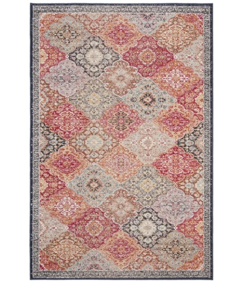 Safavieh Montage Red / Aqua MTG281 5 ft. 1 in. X 7 ft. 6 in. Rectangle Rug