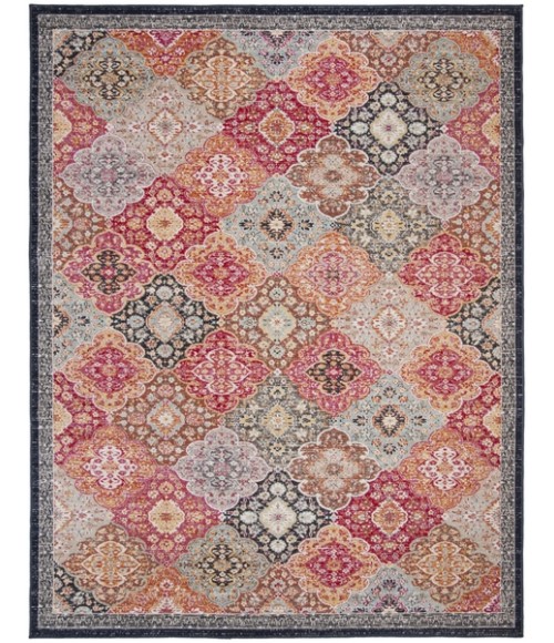 Safavieh Montage Red / Aqua MTG281 9 ft. X 12 ft. Rectangle Rug