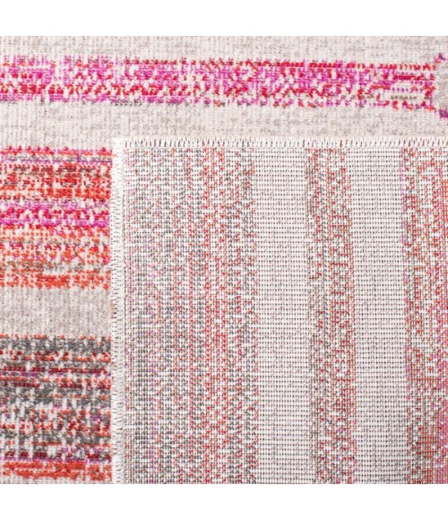 Safavieh Montage  Red / Ivory MTG481 6 ft. 7 in. X 6 ft. 7 in. Square Rug