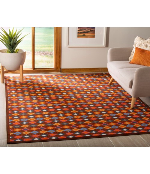 Safavieh Metropolis Brown / Multi MTP529 5 ft. 3 in. X 7 ft. 11 in. Rectangle Rug
