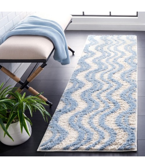 Safavieh Norway Blue / Ivory NOR210 2 ft. 2 in. X 8 ft. Runner Rug