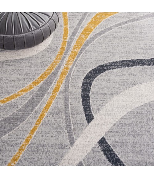 Safavieh Odyssey Grey / Gold Ivory ODY812 6 ft. 7 in. X 6 ft. 7 in. Square Rug