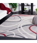 Safavieh Odyssey Grey / Red Ivory ODY812 8 ft. X 10 ft. Rectangle Rug
