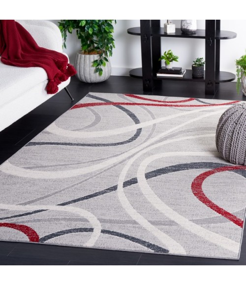 Safavieh Odyssey Grey / Red Ivory ODY812 8 ft. X 10 ft. Rectangle Rug