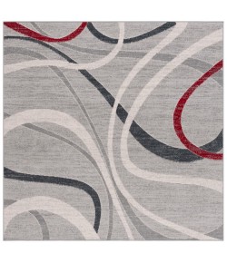 Safavieh Odyssey Grey / Red Ivory ODY812 6 ft. 7 in. X 6 ft. 7 in. Square Rug