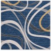Safavieh Odyssey Blue / Gold Ivory ODY812 6 ft. 7 in. X 6 ft. 7 in. Square Rug