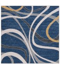 Safavieh Odyssey Blue / Gold Ivory ODY812 6 ft. 7 in. X 6 ft. 7 in. Square Rug