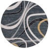 Safavieh Odyssey Black / Grey Gold ODY812 6 ft. 7 in. X 6 ft. 7 in. Round Rug