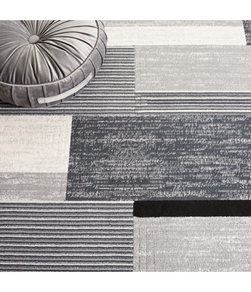 Safavieh Odyssey Dark Grey / Black Ivory ODY816 6 ft. 7 in. X 6 ft. 7 in. Square Rug