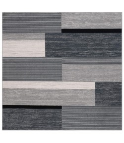 Safavieh Odyssey Dark Grey / Black Ivory ODY816 6 ft. 7 in. X 6 ft. 7 in. Square Rug