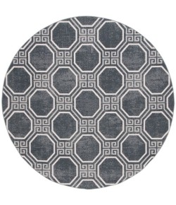 Safavieh Odyssey Black / Grey ODY818 6 ft. 7 in. X 6 ft. 7 in. Round Rug