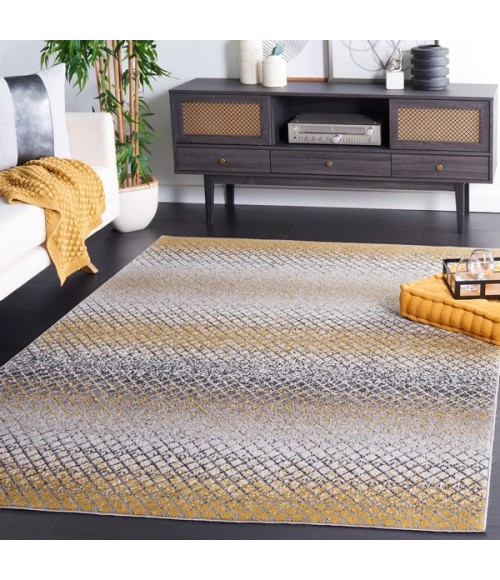 Safavieh Odyssey Gold / Grey ODY828 5 ft. 3 in. X 7 ft. 6 in. Rectangle Rug
