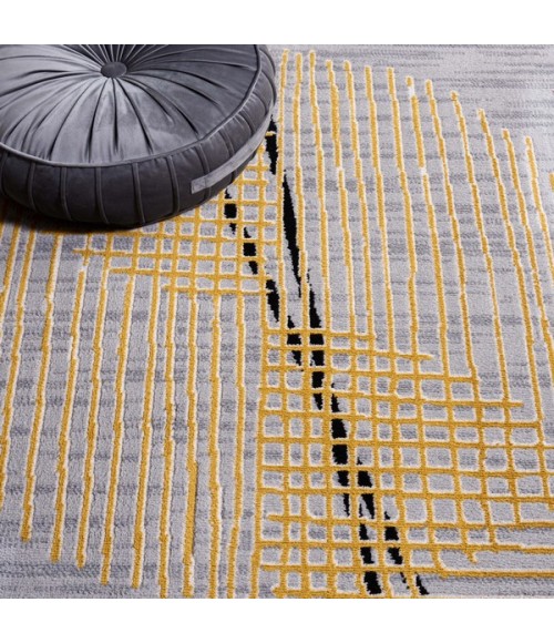 Safavieh Odyssey Grey / Gold ODY830 6 ft. 7 in. X 6 ft. 7 in. Square Rug