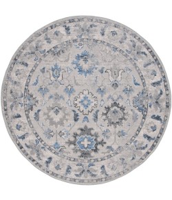 Safavieh Odyssey Grey / Blue ODY850 6 ft. 7 in. X 6 ft. 7 in. Round Rug