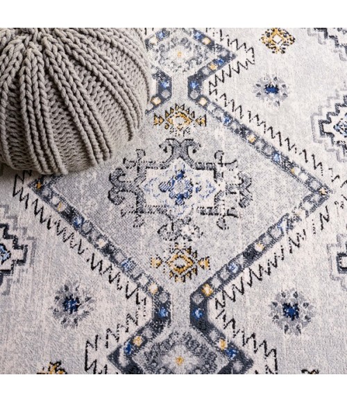 Safavieh Odyssey Grey / Blue Gold ODY858 6 ft. 7 in. X 6 ft. 7 in. Square Rug