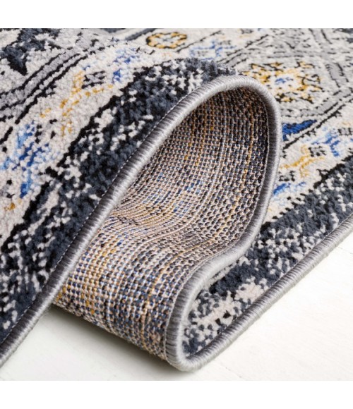 Safavieh Odyssey Dark Grey / Blue Gold ODY858 6 ft. 7 in. X 6 ft. 7 in. Square Rug
