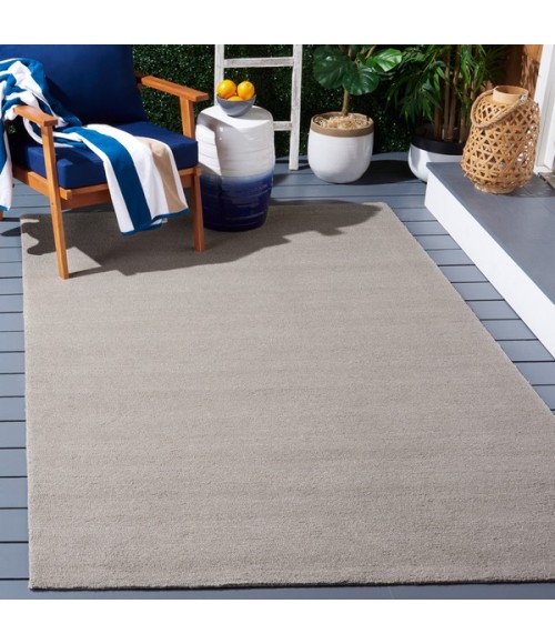 Safavieh Outdoor Micro-Loop Grey OMP101 4 ft. X 6 ft. Rectangle Rug
