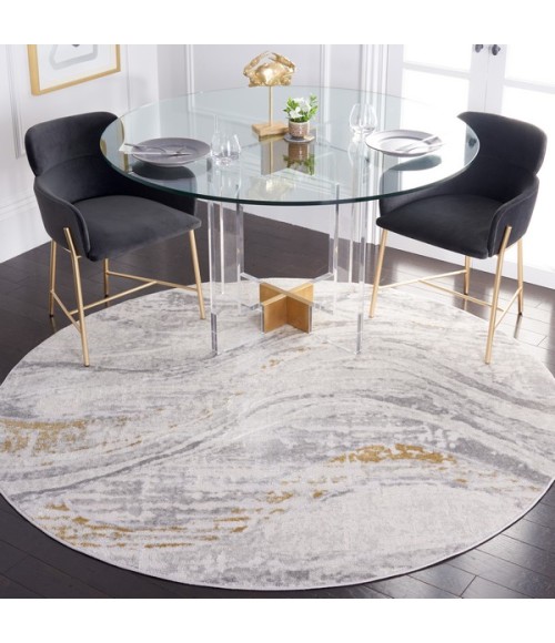 Safavieh Palma Beige / Light Grey PAM310 6 ft. 7 in. X 6 ft. 7 in. Round Rug