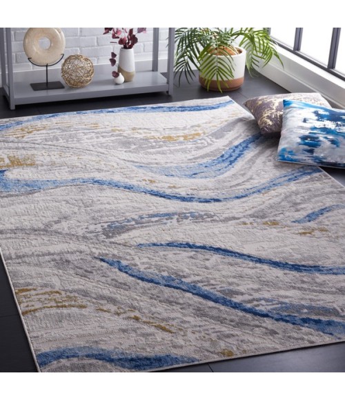 Safavieh Palma Beige / Light Blue PAM334 6 ft. 7 in. X 6 ft. 7 in. Square Rug