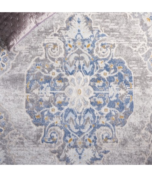 Safavieh Palma Grey / Blue PAM362 2 ft. 2 in. X 9 ft. Runner Rug