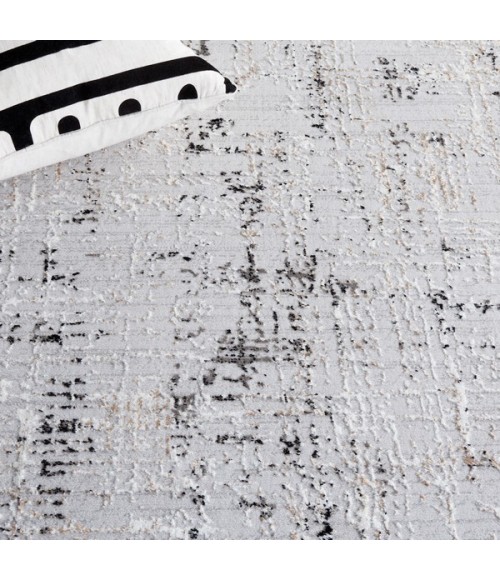 Safavieh Parker Light Grey / Black PRK100 4 ft. X 6 ft. Rectangle Rug