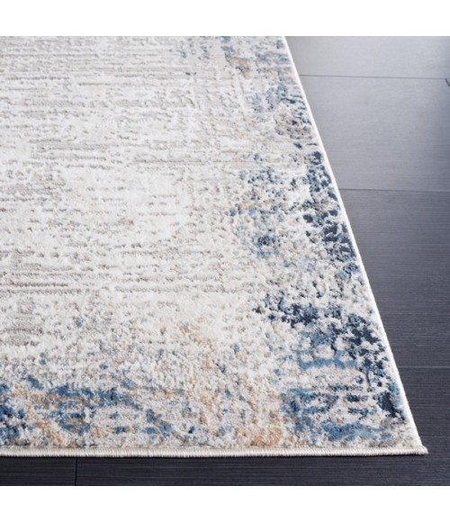 Safavieh Parker Taupe / Ivory Blue PRK101 6 ft. 7 in. X 6 ft. 7 in. Square Rug