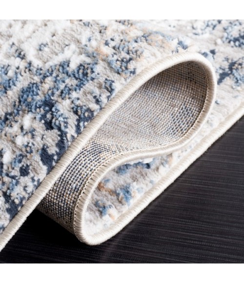 Safavieh Parker Taupe / Ivory Blue PRK101 6 ft. 7 in. X 6 ft. 7 in. Square Rug