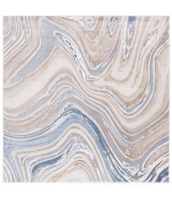 Safavieh Prestige Beige / Blue PTE108 6 ft. 7 in. X 6 ft. 7 in. Square Rug