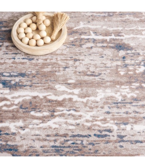 Safavieh Prestige Ivory / Blue Rug PTE122 6 ft. 7 in. X 6 ft. 7 in. Square - Rugs Town Safavieh Prestige Ivory / Blue PTE122 6 ft. 7 in. X 6 ft. 7 in. Square Rug