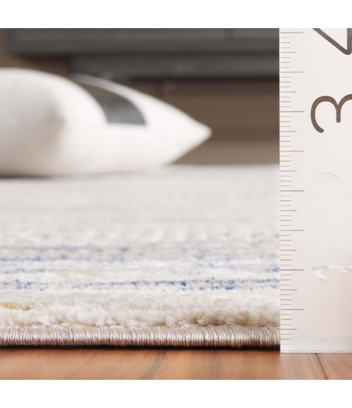 Safavieh Prestige Ivory / Blue Rug PTE126 6 ft. 7 in. X 6 ft. 7 in. Square - Rugs Town Safavieh Prestige Ivory / Blue PTE126 6 ft. 7 in. X 6 ft. 7 in. Square Rug
