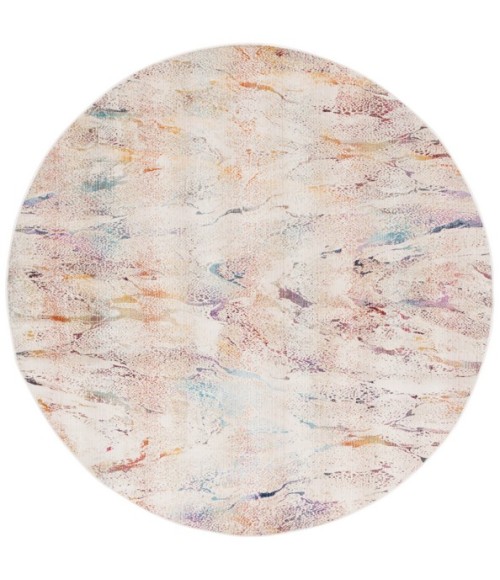 Safavieh Rainbow Ivory / Blue Gold Rug RBW656 6 ft. 7 in. X 6 ft. 7 in. Round - Rugs Town Safavieh Rainbow Ivory / Blue Gold RBW656 6 ft. 7 in. X 6 ft. 7 in. Round Rug