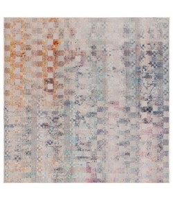 Safavieh Rainbow Blue / Gold RBW662 6 ft. 7 in. X 6 ft. 7 in. Square Rug