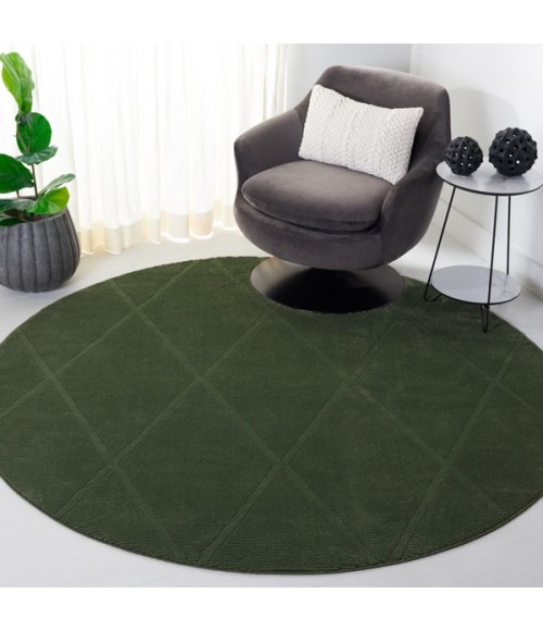 Safavieh Revive Green Rug REV104 3 ft. X 3 ft. Round - Rugs Town Safavieh Revive Green REV104 3 ft. X 3 ft. Round Rug
