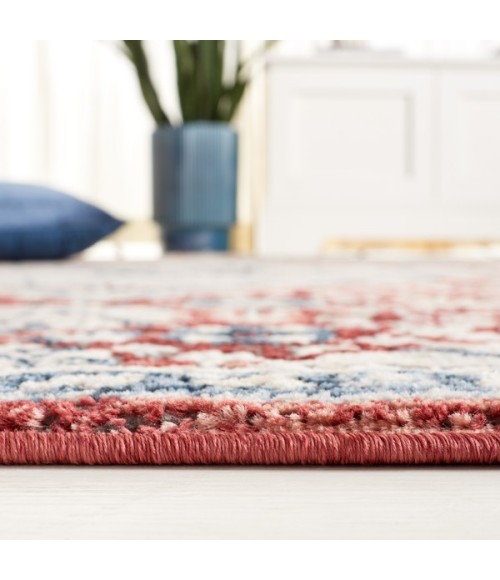 Safavieh Rosewood Ivory / Red ROW104 6 ft. 7 in. X 6 ft. 7 in. Square Rug