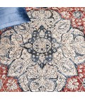 Safavieh Rosewood Ivory / Red ROW104 6 ft. 7 in. X 6 ft. 7 in. Square Rug