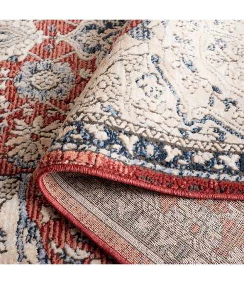 Safavieh Rosewood Ivory / Red ROW104 6 ft. 7 in. X 6 ft. 7 in. Square Rug