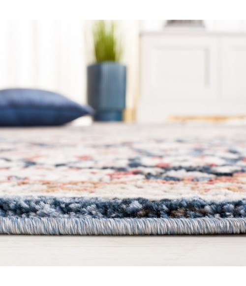 Safavieh Rosewood Ivory / Blue ROW104 6 ft. 7 in. X 6 ft. 7 in. Square Rug