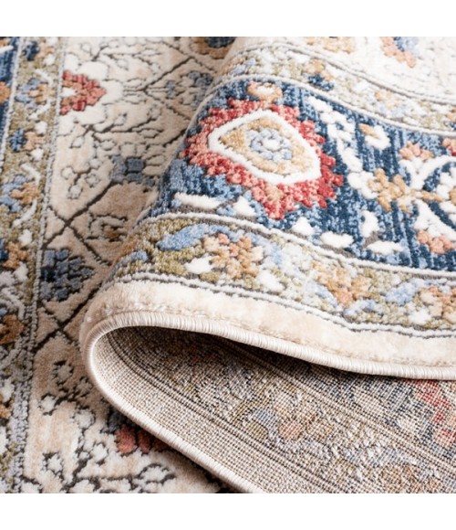 Safavieh Rosewood Ivory / Blue Rug ROW106 6 ft. 7 in. X 6 ft. 7 in. Square - Rugs Town Safavieh Rosewood Ivory / Blue ROW106 6 ft. 7 in. X 6 ft. 7 in. Square Rug