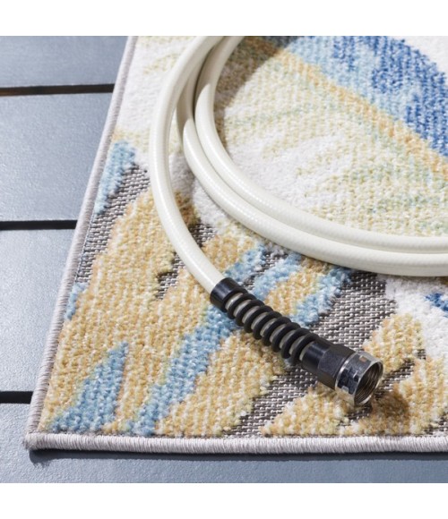 Safavieh Sarasota Light Green / Navy SAR106 6 ft. 7 in. X 6 ft. 7 in. Square Rug