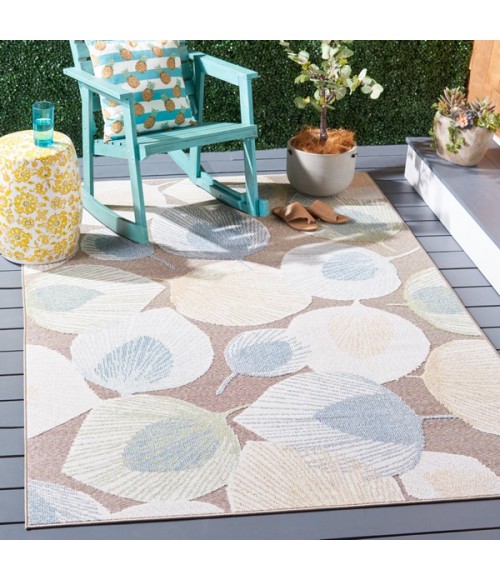 Safavieh Sarasota Grey / Brown SAR110 9 ft. X 12 ft. Rectangle Rug