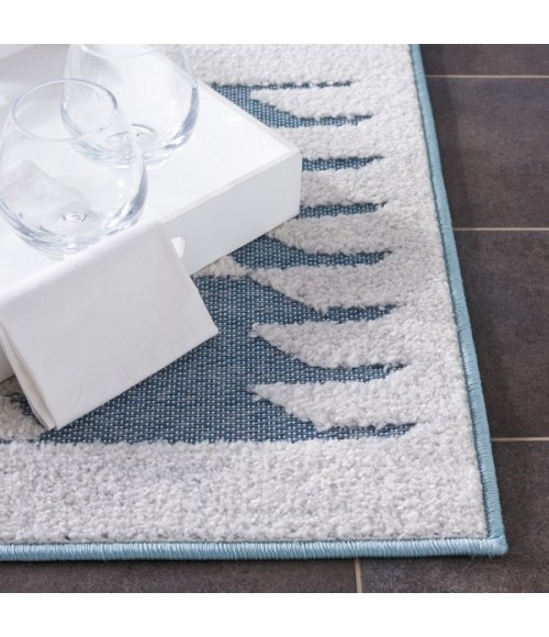 Safavieh Sarasota Light Blue / Grey SAR114 2 ft. 3 in. X 9 ft. Runner Rug